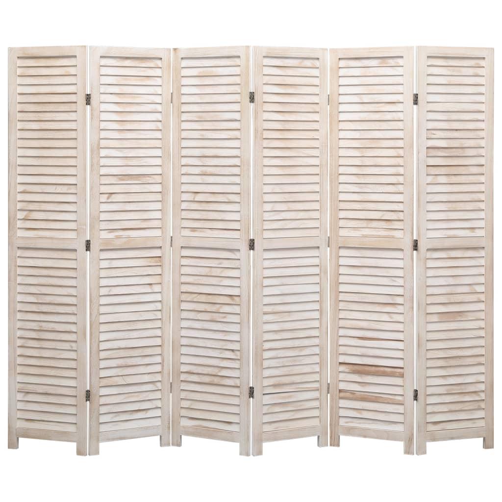6-panels rumdeler 210 x 165 cm træ