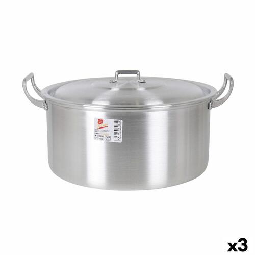 Gryde Med Låg Aluminium 41 x 33 x 19 cm (3 enheder)