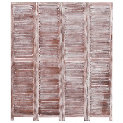 4-panels rumdeler 140 x 165 cm træ brun