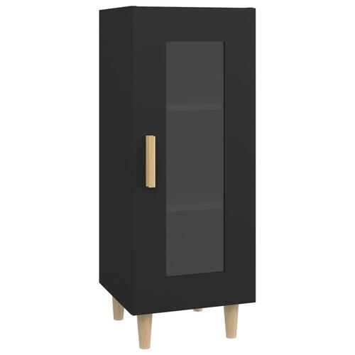 Skænk 34,5x34x90 cm konstrueret træ sort