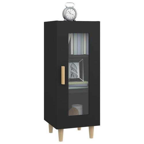 Skænk 34,5x34x90 cm konstrueret træ sort