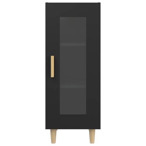 Skænk 34,5x34x90 cm konstrueret træ sort