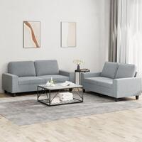 2 personers sofa stof lysegrå