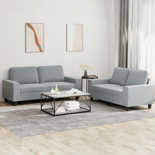 2 personers sofa stof lysegrå