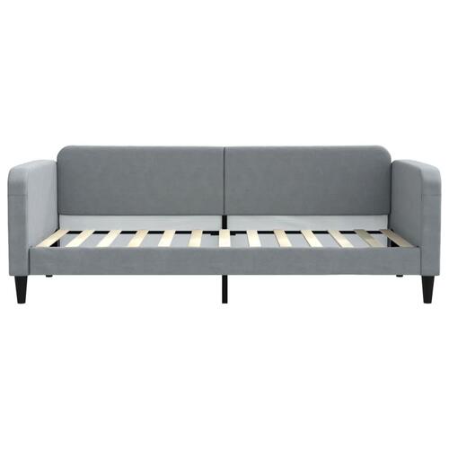 Daybed med madras 90x200 cm stof lysegrå