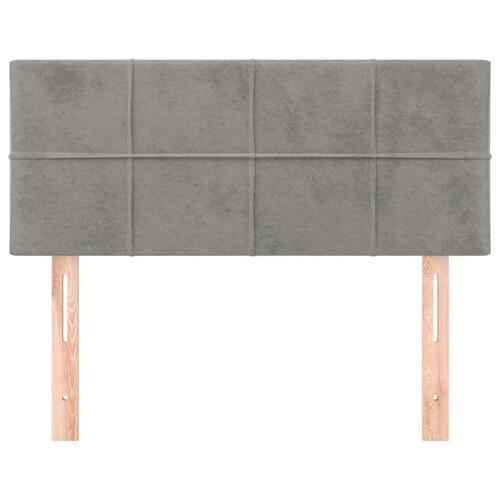 Sengegavl 80x5x78/88 cm fløjl lysegrå