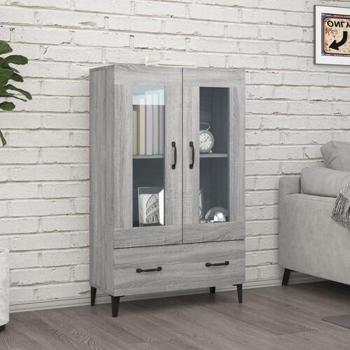 Skab 70x31x115 cm konstrueret træ grå sonoma-eg