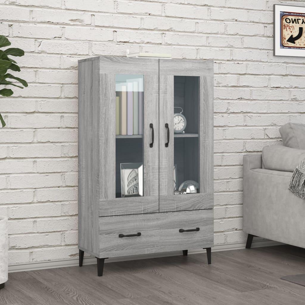 Skab 70x31x115 cm konstrueret træ grå sonoma-eg