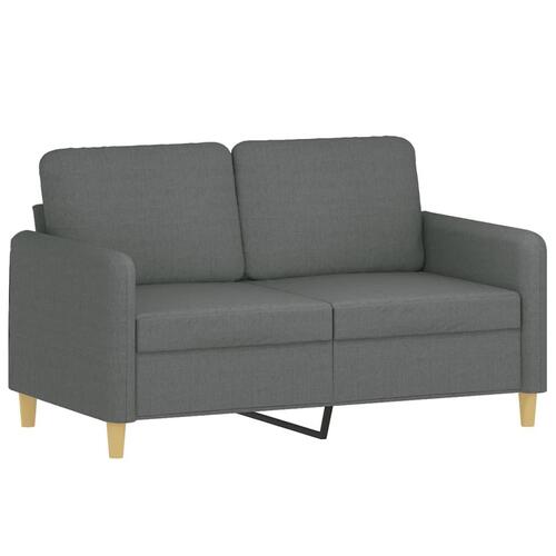 2 personers sofa med hynder stof mørkegrå