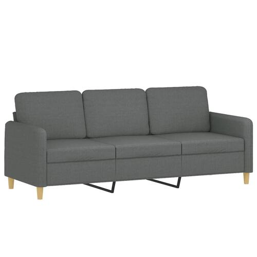 2 personers sofa med hynder stof mørkegrå