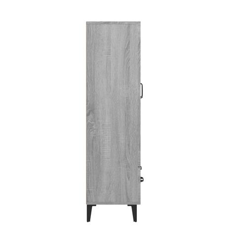Skab 70x31x115 cm konstrueret træ grå sonoma-eg