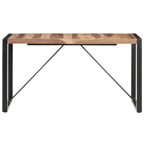 Spisebord 140x70x75 cm massivt træ med sheeshamfinish
