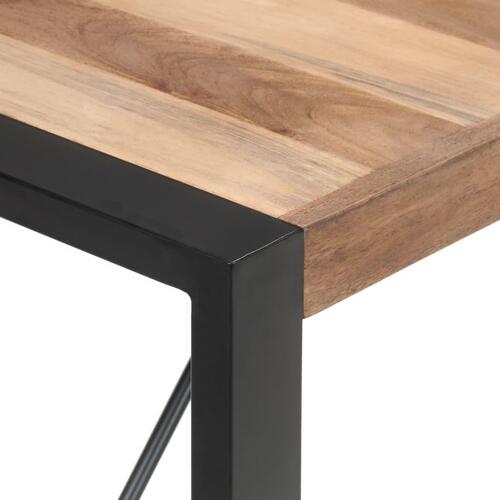 Spisebord 140x70x75 cm massivt træ med sheeshamfinish