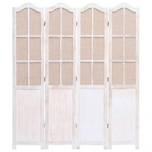 4-panels rumdeler 140 x 165 cm stof hvid