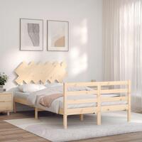 Sengeramme med sengegavl Small Double massivt træ