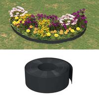 Græskant 10 m 20 cm polyethylen sort