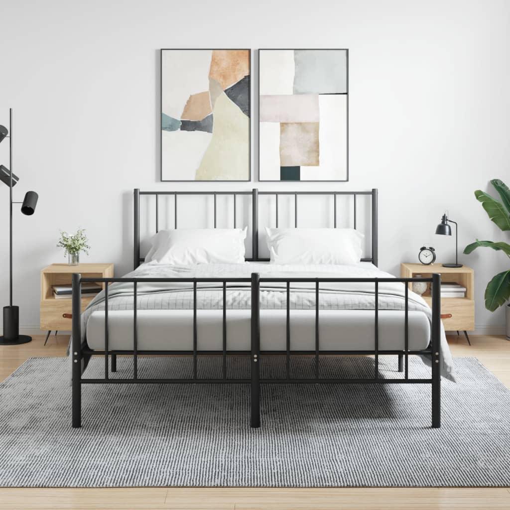 Sengeborde 2 stk. 40x35x47,5 cm konstrueret træ sonoma-eg