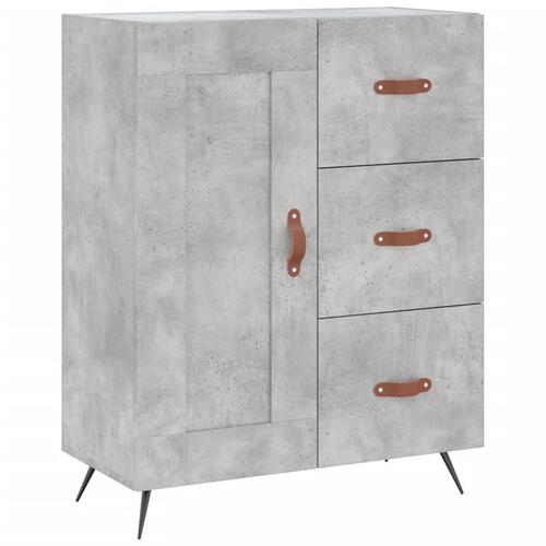 Højskab 69,5x34x180 cm konstrueret træ betongrå