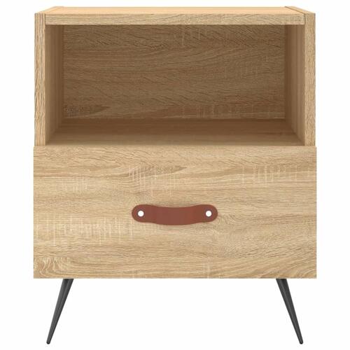 Sengeborde 2 stk. 40x35x47,5 cm konstrueret træ sonoma-eg