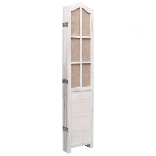 6-panels rumdeler 210 x 165 cm stof hvid