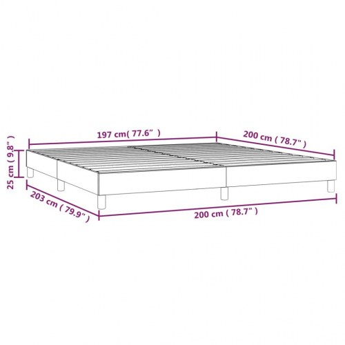 Boxspring sengeramme 200×200 cm i kunstlæder - sort