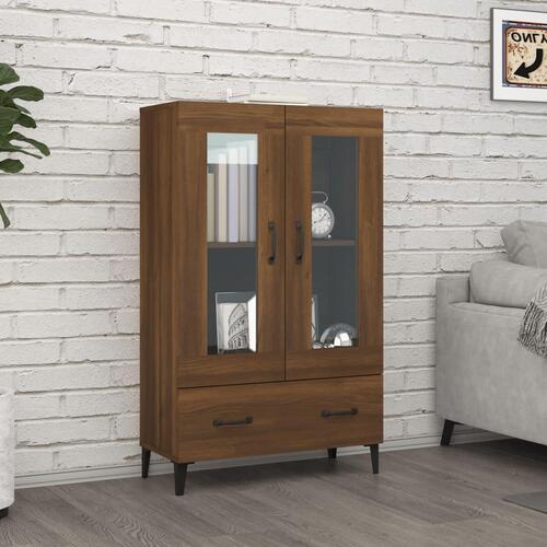 Skab 70x31x115 cm konstrueret træ brun egetræsfarve