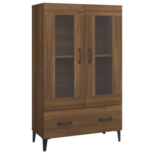 Skab 70x31x115 cm konstrueret træ brun egetræsfarve