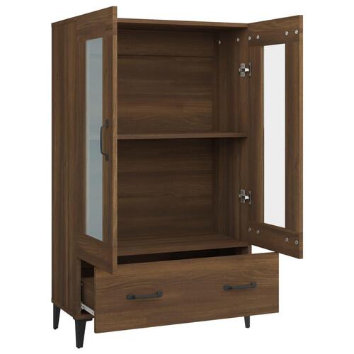 Skab 70x31x115 cm konstrueret træ brun egetræsfarve
