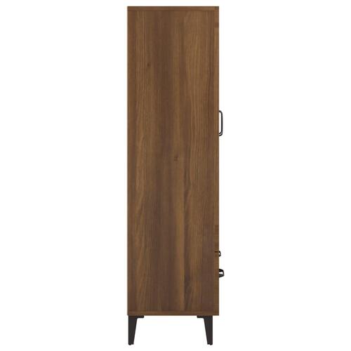 Skab 70x31x115 cm konstrueret træ brun egetræsfarve