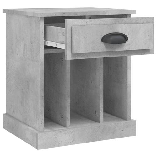 Sengebord 43x36x50 cm betongrå