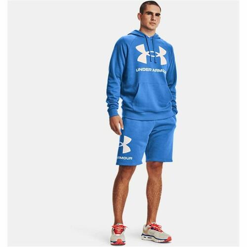 Hættetrøje til Mænd Under Armour Rival Big Logo Blå S