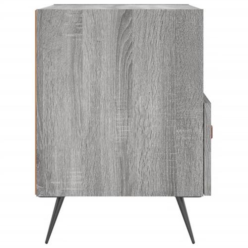 Sengeborde 2 stk. 40x35x47,5 cm konstrueret træ grå sonoma-eg