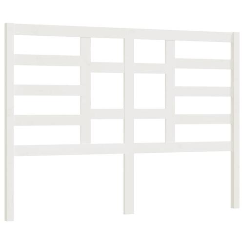 Sengegærde 146x4x104 cm massivt fyrretræ hvid