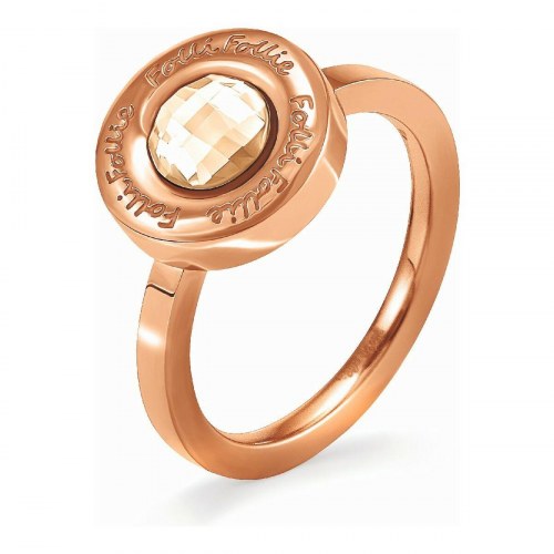 Ring til kvinder 3R15T002RB - str. 12, pink rustfrit stål