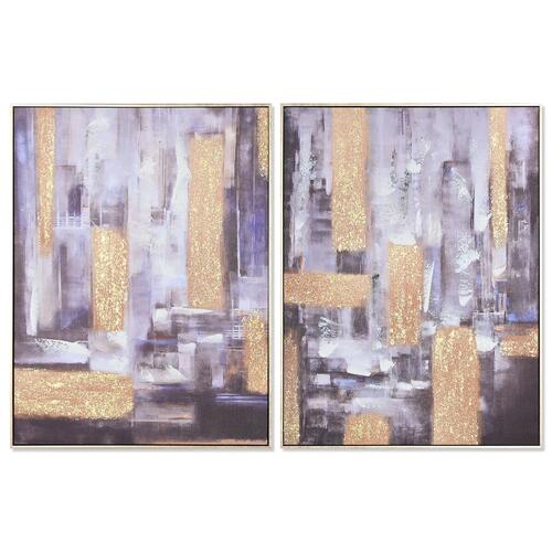 Maleri Home ESPRIT Abstrakt Moderne 62 x 4,5 x 82 cm (2 enheder)
