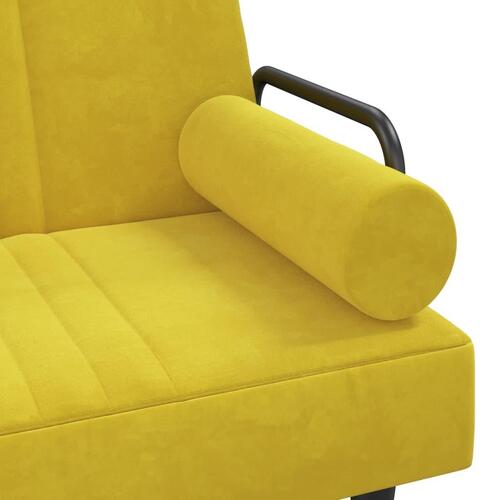 Sovesofa med armlæn velour gul