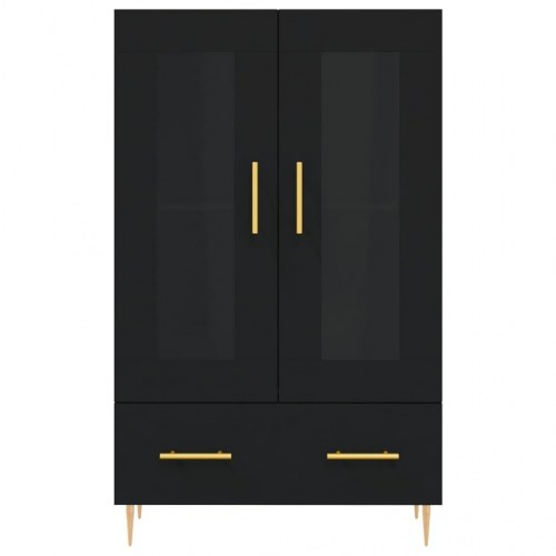 Skab 69,5x31x115 cm konstrueret træ sort