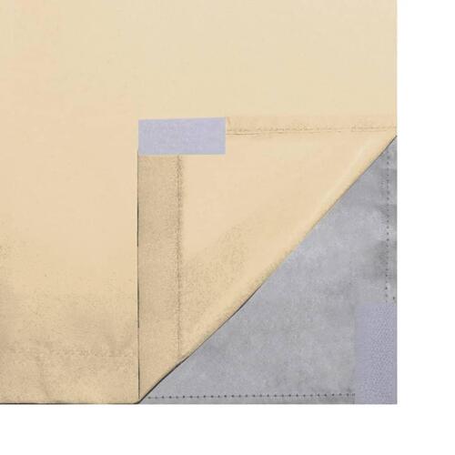 Lysdæmpende gardiner 2 stk. dobbelt stoflag 140 x 175 cm beige