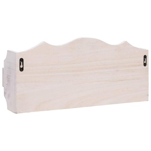 Vægmonteret knagerække 50 x 10 x 23 cm træ hvid