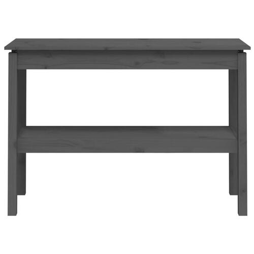 Konsolbord 110x40x75 cm massivt fyrretræ grå