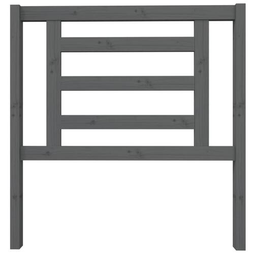 Sengegærde 96x4x100 cm massivt fyrretræ grå