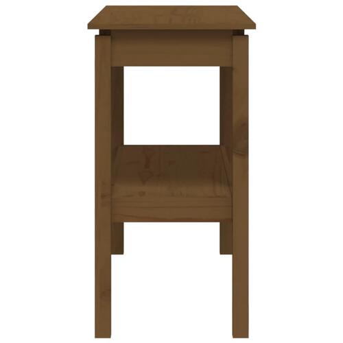 Konsolbord 110x40x75 cm massivt fyrretræ gyldenbrun