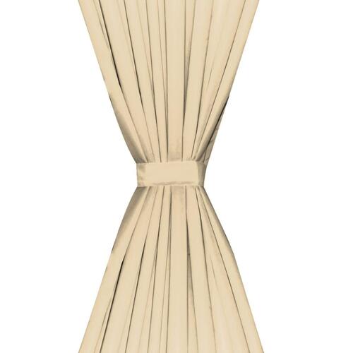 Lysdæmpende gardiner 2 stk. dobbeltlag 140x245 cm beige