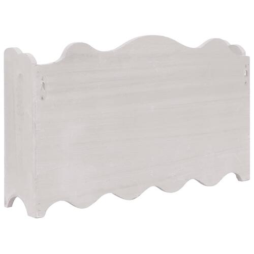 Vægmonteret knagerække 50 x 10 x 30 cm træ hvid
