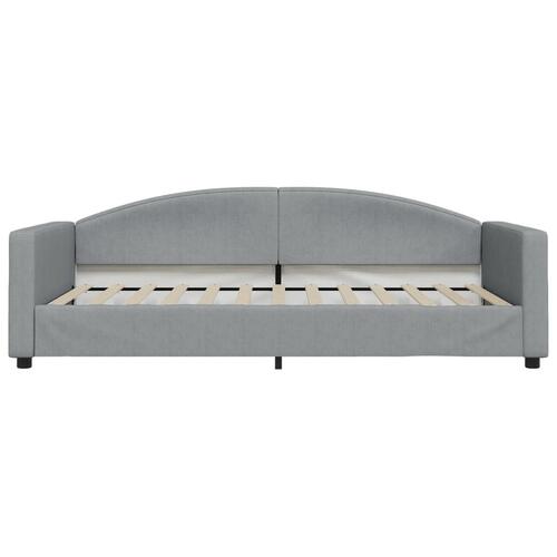 Daybed med madras 100x200 cm stof lysegrå