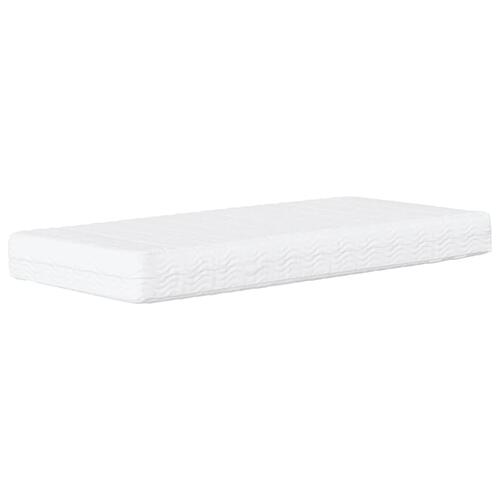 Daybed med madras 100x200 cm stof lysegrå