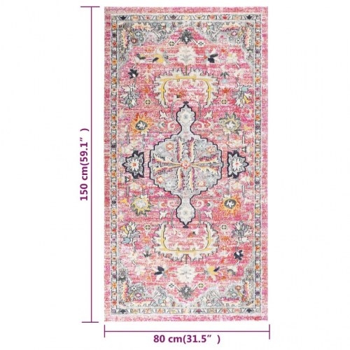 Fladvævet udendørstæppe 80x150 cm rød