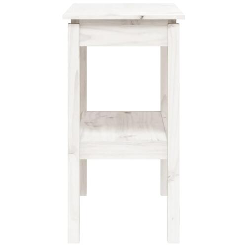 Konsolbord 80x40x75 cm massivt fyrretræ hvid