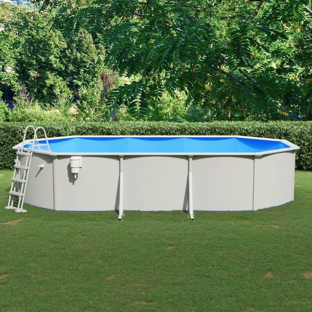 Swimmingpool med poolstige 610x360x120 cm