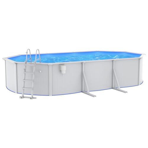 Swimmingpool med poolstige 610x360x120 cm